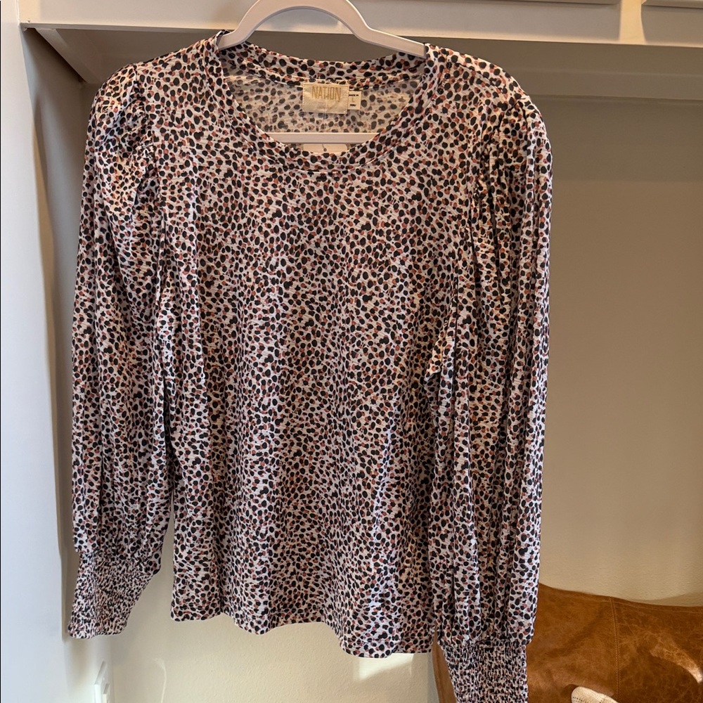 Nation LTD Black and White Patterned Blouse